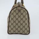 GUCCI GG Supreme Web Sherry Line Boston Bag PVC Beige Gold 58 02 007 Auth ARZ349-4