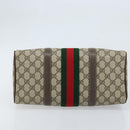GUCCI GG Supreme Web Sherry Line Boston Bag PVC Beige Gold 58 02 007 Auth ARZ349-5