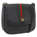 GUCCI Micro GG Supreme Web Sherry Line Bag PVC Black 001 115 0914 Auth ARZ351-1
