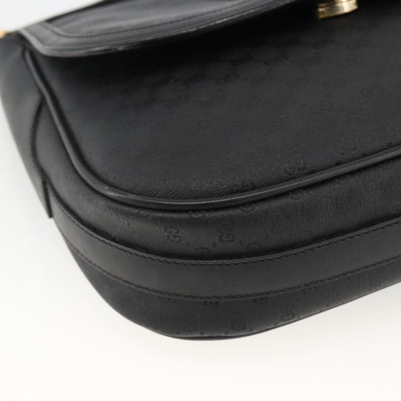 GUCCI Micro GG Supreme Web Sherry Line Bag PVC Black 001 115 0914 Auth ARZ351