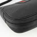 GUCCI Micro GG Supreme Web Sherry Line Bag PVC Black 001 115 0914 Auth ARZ351-16
