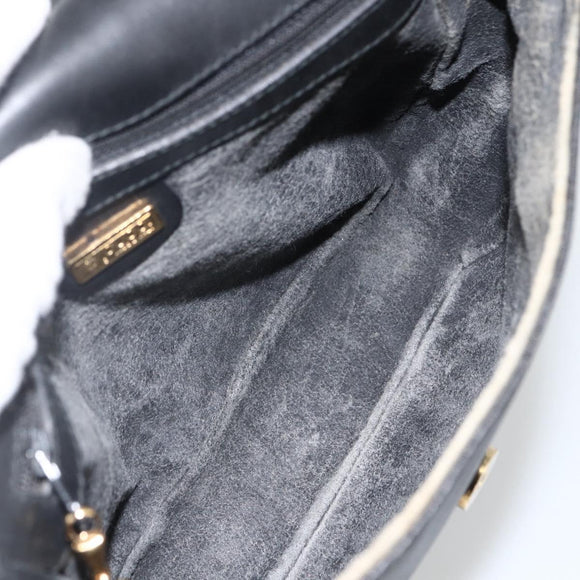 GUCCI Micro GG Supreme Web Sherry Line Bag PVC Black 001 115 0914 Auth ARZ351