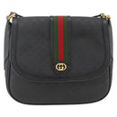 GUCCI Micro GG Supreme Web Sherry Line Bag PVC Black 001 115 0914 Auth ARZ351-13