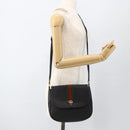 GUCCI Micro GG Supreme Web Sherry Line Bag PVC Black 001 115 0914 Auth ARZ351-23