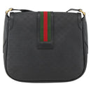 GUCCI Micro GG Supreme Web Sherry Line Bag PVC Black 001 115 0914 Auth ARZ351-2
