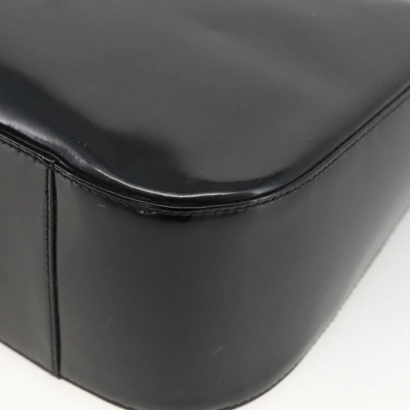 GUCCI Shoulder Bag Patent leather Black 001 3754 1703 Auth ARZ352