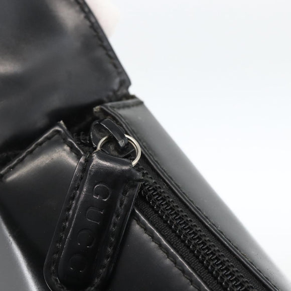 GUCCI Shoulder Bag Patent leather Black 001 3754 1703 Auth ARZ352