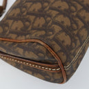 Christian Dior Trotter Canvas Romantic Chain Bag PVC Brown Silver Auth ARZ357-14