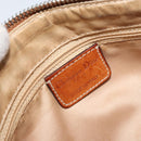 Christian Dior Trotter Canvas Romantic Chain Bag PVC Brown Silver Auth ARZ357-18