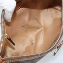 Christian Dior Trotter Canvas Romantic Chain Bag PVC Brown Silver Auth ARZ357-11