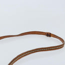 Christian Dior Trotter Canvas Romantic Chain Bag PVC Brown Silver Auth ARZ357-8