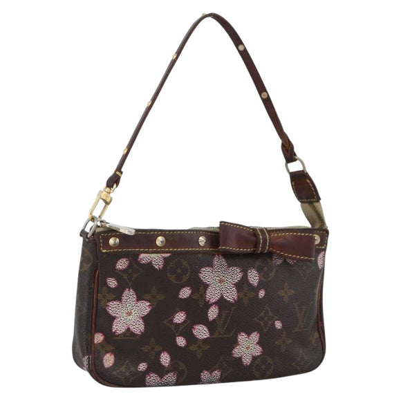 LOUIS VUITTON Cherry Blossom Pochette Accessoires Pouch M92006 LV Auth ARZ358