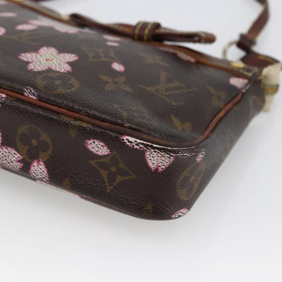 LOUIS VUITTON Cherry Blossom Pochette Accessoires Pouch M92006 LV Auth ARZ358