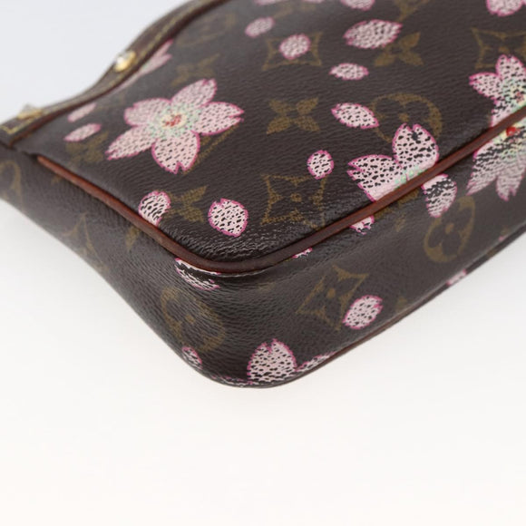LOUIS VUITTON Cherry Blossom Pochette Accessoires Pouch M92006 LV Auth ARZ358