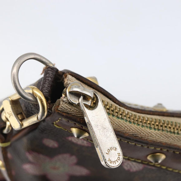 LOUIS VUITTON Cherry Blossom Pochette Accessoires Pouch M92006 LV Auth ARZ358