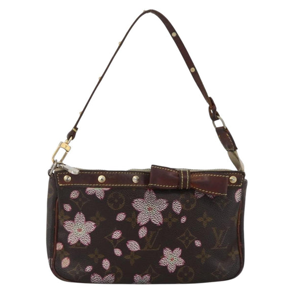 LOUIS VUITTON Cherry Blossom Pochette Accessoires Pouch M92006 LV Auth ARZ358
