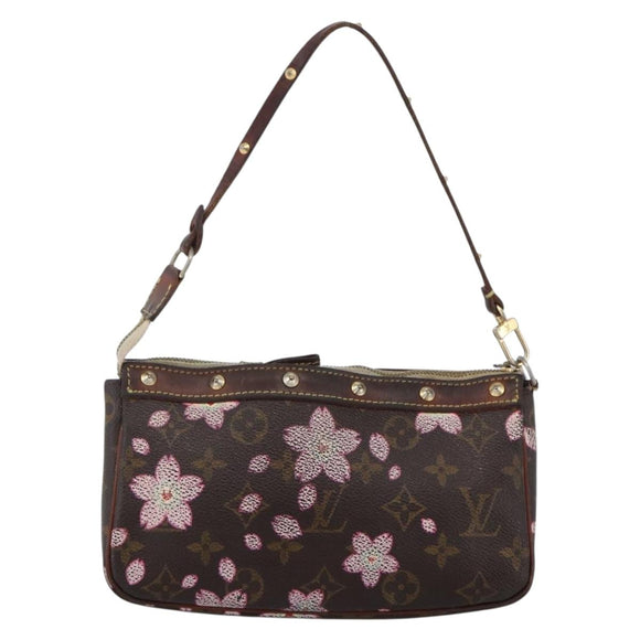 LOUIS VUITTON Cherry Blossom Pochette Accessoires Pouch M92006 LV Auth ARZ358
