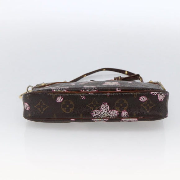 LOUIS VUITTON Cherry Blossom Pochette Accessoires Pouch M92006 LV Auth ARZ358