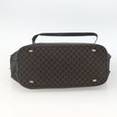 CELINE Macadam Canvas Hand Bag PVC Leather 2way Black Gold Auth ARZ366-13