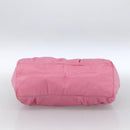 PRADA Ribbon Hand Bag Nylon 2way Pink Silver Auth ARZ368-5