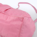 PRADA Ribbon Hand Bag Nylon 2way Pink Silver Auth ARZ368-15