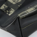 CHANEL Chain Tote Bag Vinyl Black CC Auth ARZ371-18