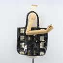 CHANEL Chain Tote Bag Vinyl Black CC Auth ARZ371-22