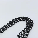 CHANEL Chain Tote Bag Vinyl Black CC Auth ARZ371-14