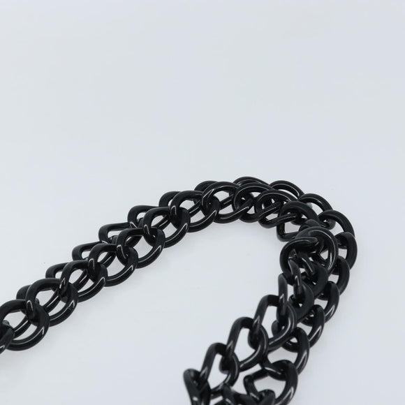 CHANEL Chain Tote Bag Vinyl Black CC Auth ARZ371