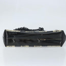 CHANEL Chain Tote Bag Vinyl Black CC Auth ARZ371-5