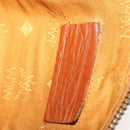 MCM Logogram Vicetos Boston Bag PVC 2way Brown Gold Auth ARZ373-21