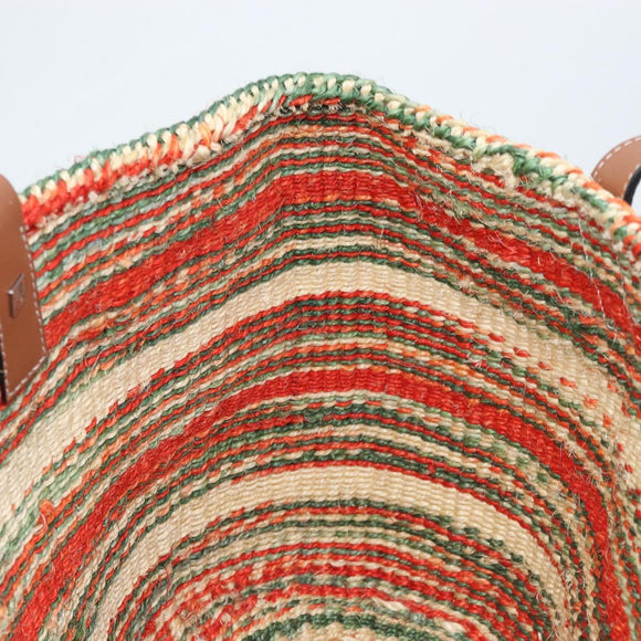 LOEWE Hand Bag Straw Multicolor Auth ARZ383V