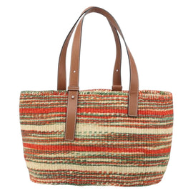 LOEWE Hand Bag Straw Multicolor Auth ARZ383V - 0