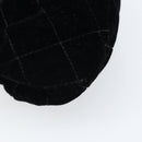 CHANEL Hand Bag Velor Black Gold CC Auth ARZ385A-11