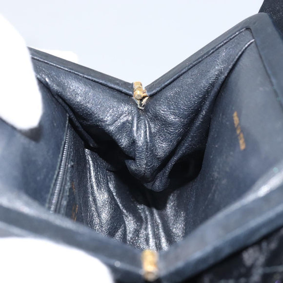 CHANEL Hand Bag Velor Black Gold CC Auth ARZ385A