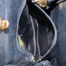 CHANEL Hand Bag Velor Black Gold CC Auth ARZ385A-21