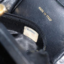 CHANEL Hand Bag Velor Black Gold CC Auth ARZ385A-22