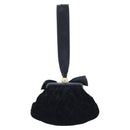 CHANEL Hand Bag Velor Black Gold CC Auth ARZ385A-3