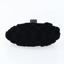 CHANEL Hand Bag Velor Black Gold CC Auth ARZ385A-9