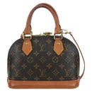 LOUIS VUITTON Monogram Alma BB Hand Bag 2way M53152 LV Auth ARZ387A-2