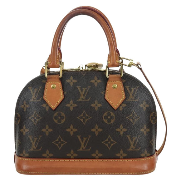 LOUIS VUITTON Monogram Alma BB Hand Bag 2way M53152 LV Auth ARZ387A