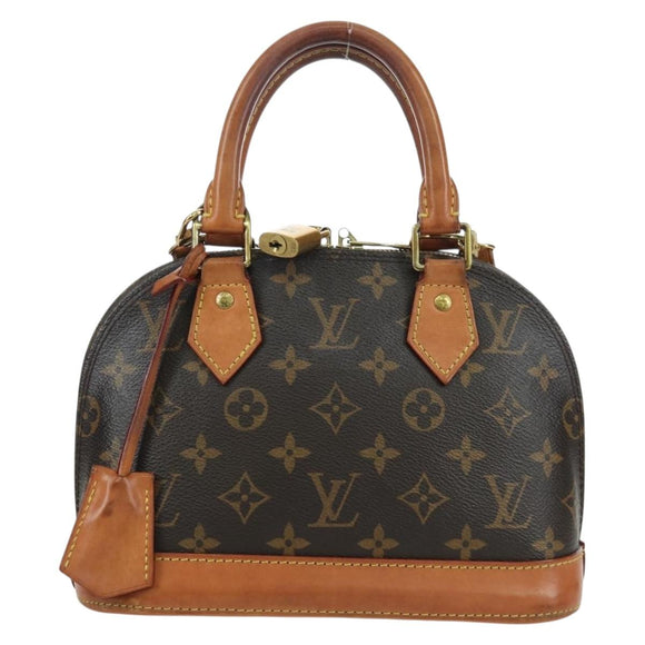 LOUIS VUITTON Monogram Alma BB Hand Bag 2way M53152 LV Auth ARZ387A