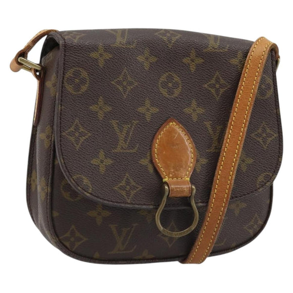 LOUIS VUITTON Monogram Saint Cloud MM Schultertasche M51243 LV Auth ARZ401