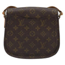LOUIS VUITTON Monogram Saint Cloud MM Schultertasche M51243 LV Auth ARZ401-2