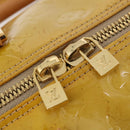 LOUIS VUITTON Monogram Vernis Mercer Boston Bag Beige M91000 LV Auth ARZ413-19