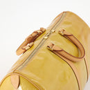 LOUIS VUITTON Monogram Vernis Mercer Boston Bag Beige M91000 LV Auth ARZ413-6