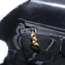 Salvatore Ferragamo Gancini Hand Bag Leather 2way Black Gold Auth ARZ416-25