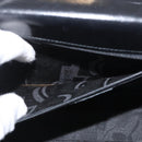 Salvatore Ferragamo Gancini Hand Bag Leather 2way Black Gold Auth ARZ416-26