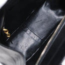 Salvatore Ferragamo Gancini Hand Bag Leather 2way Black Gold Auth ARZ417-19