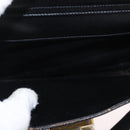 Salvatore Ferragamo Gancini Hand Bag Leather 2way Black Gold Auth ARZ417-22